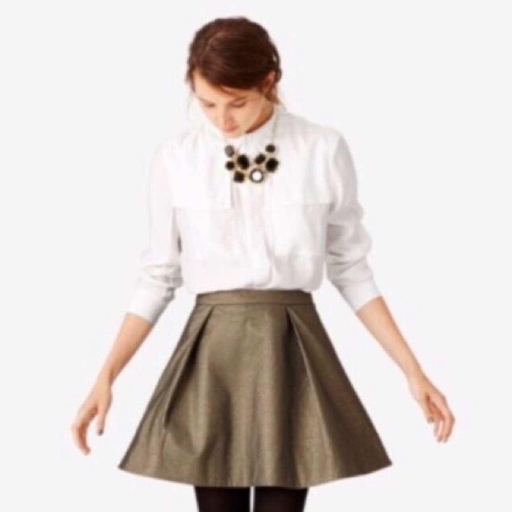 Kate Spade Saturday gold and black mini skirt